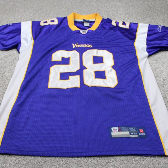 Adrian Peterson Vikings #28 Jersey Mens 48 Purple Authentic Reebok On Field Sewn - Picture 4 of 13
